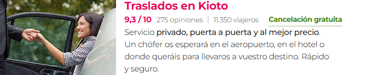 Traslados en kioto